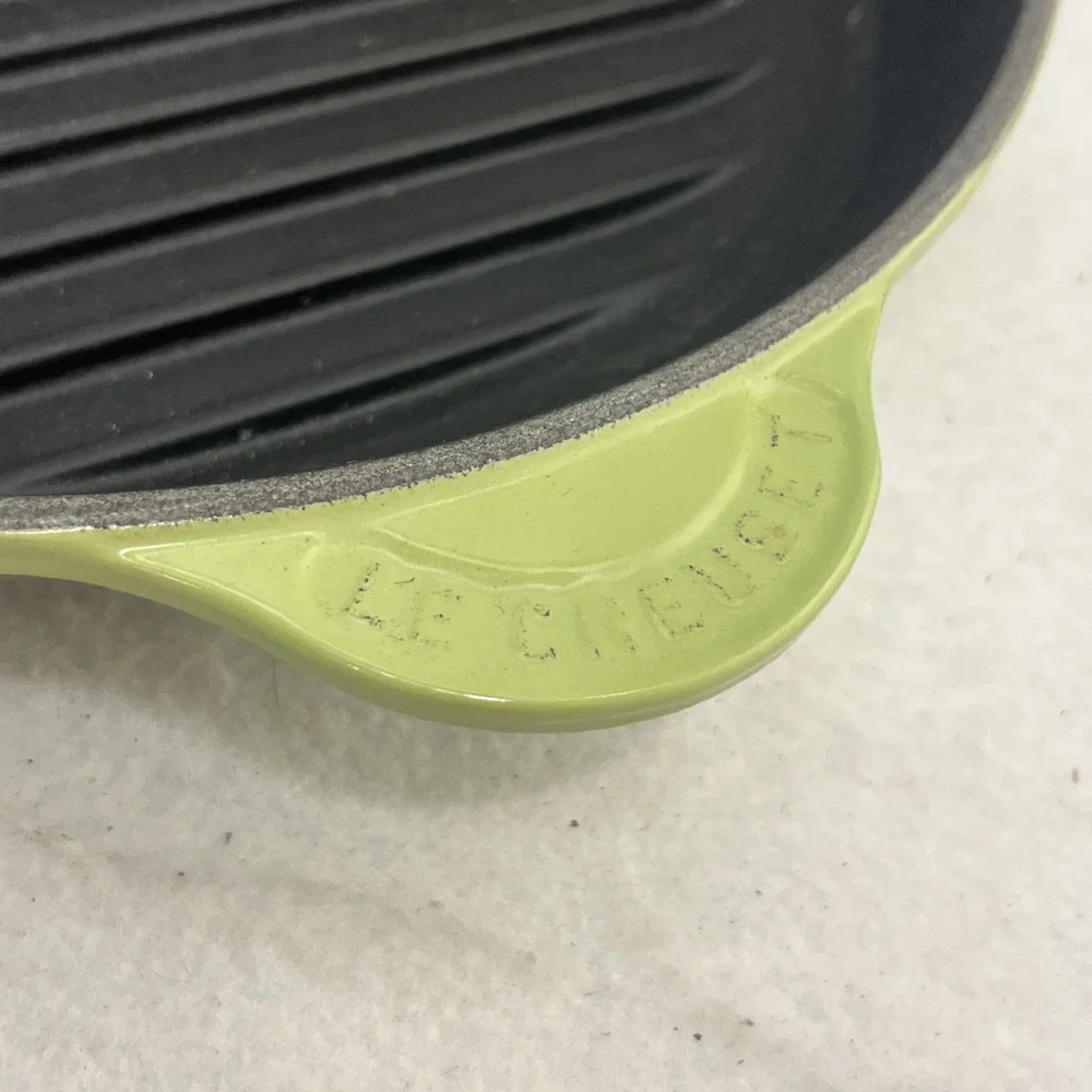 Le Creuset Signature Enameled Cast Iron Grill Pan Kiwi Green 26 France 10